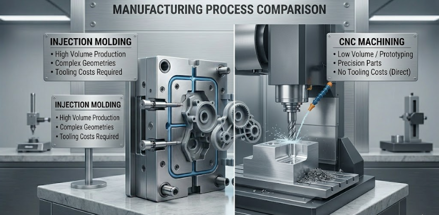 Injection Molding vs CNC Machining